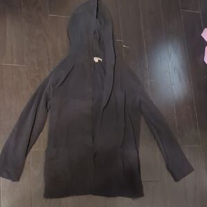 LOFT Black Hooded Coat